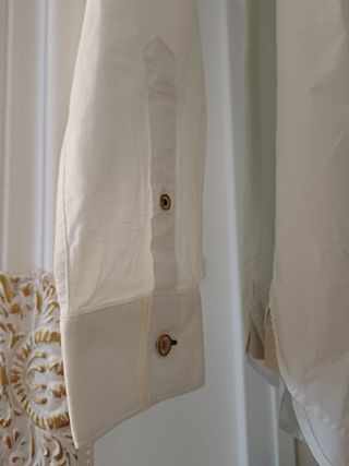 Camisa Zara cuello mao blanca