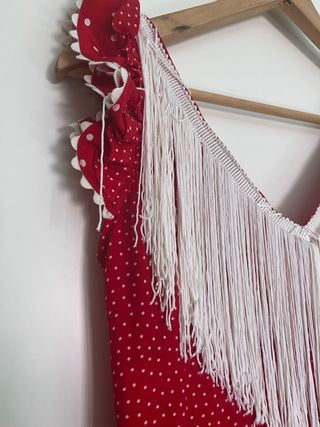 Traje Flamenca Rojo - lunares blancos
