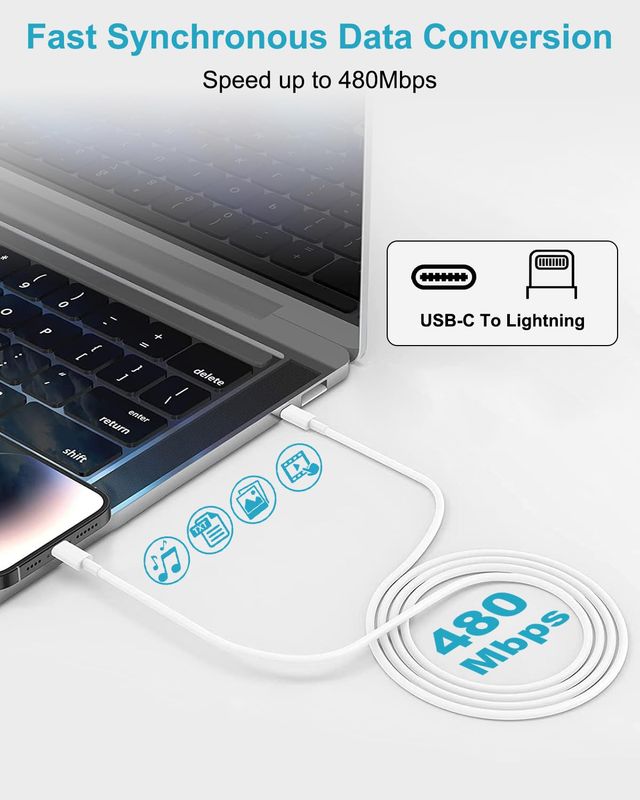 Cable iPhone USB-C a Lightning - 1m compatible