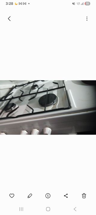 Cocina gas + horno eléctrico + carro de ruedas