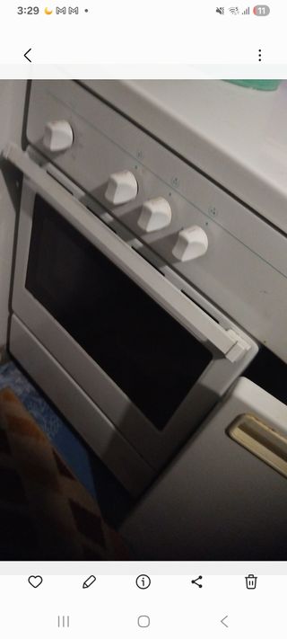 Cocina gas + horno eléctrico + carro de ruedas