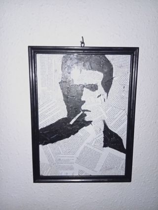 Cuadro Retrato Hombre Fumando