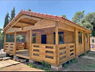 Casa madera 37m² - cabaña rústica