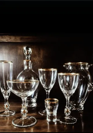 Bicchieri  in cristallo Boemia Vintage anni 60