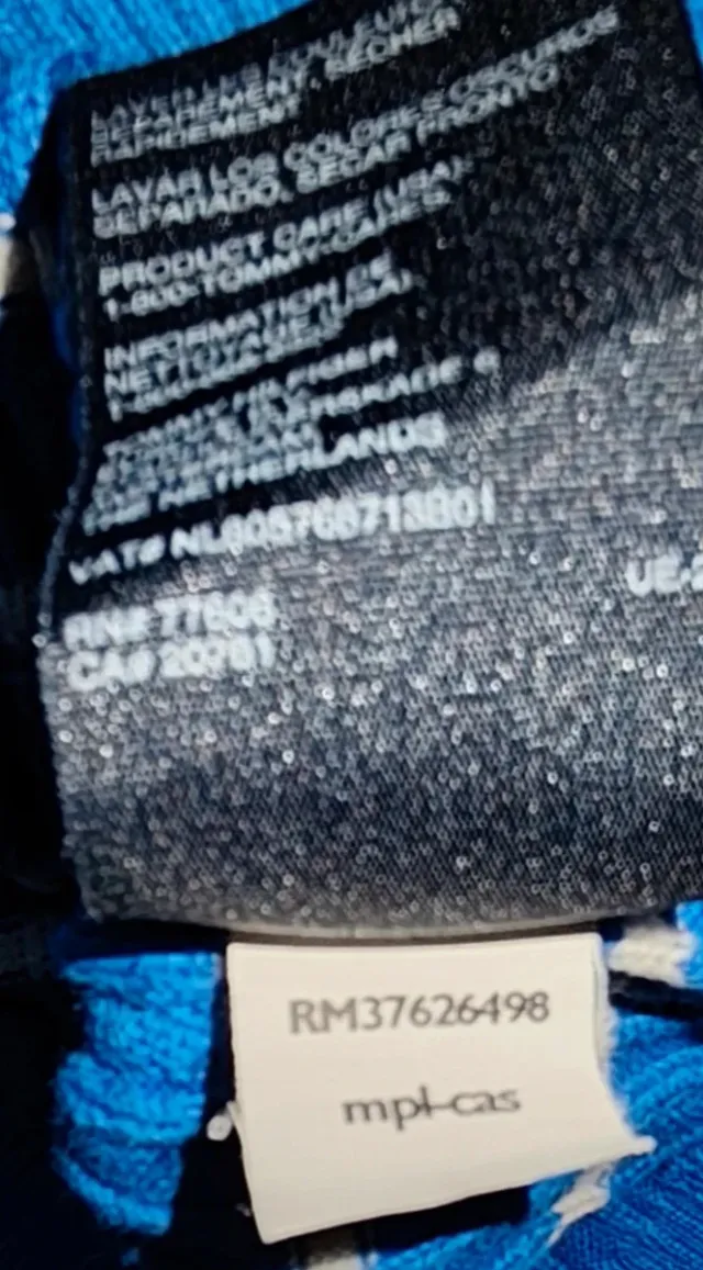 Suéter Tommy Hilfiger azul y blanco