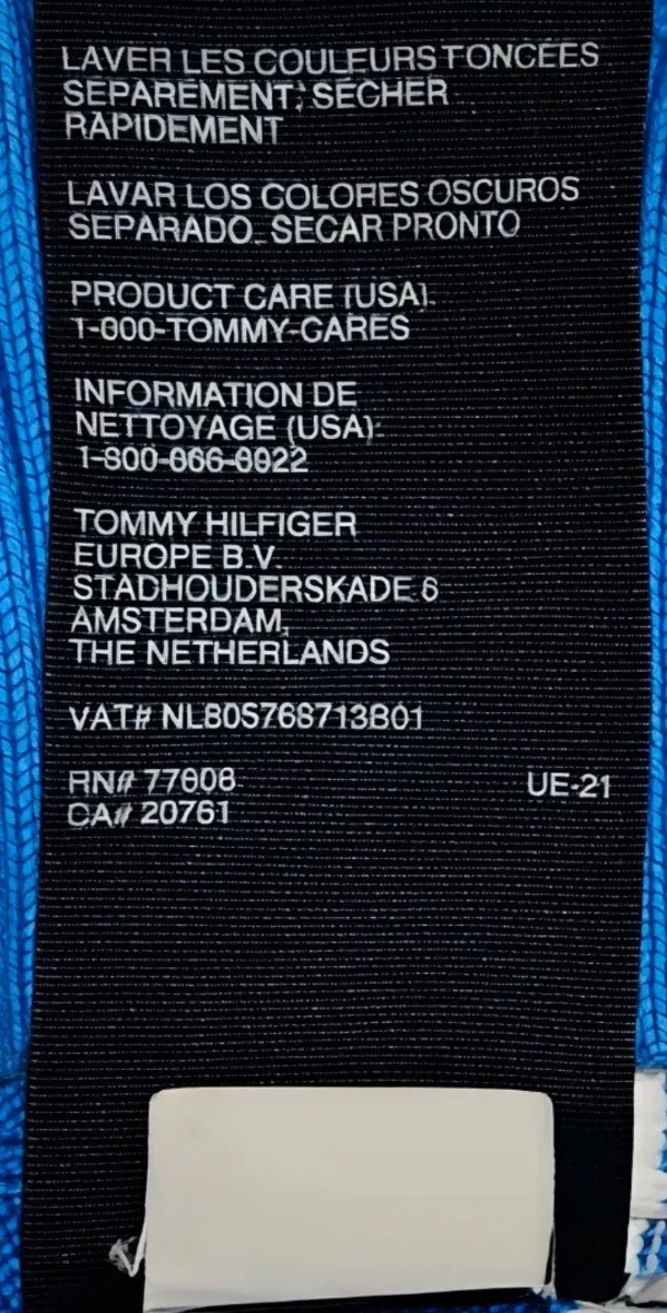 Suéter Tommy Hilfiger azul y blanco