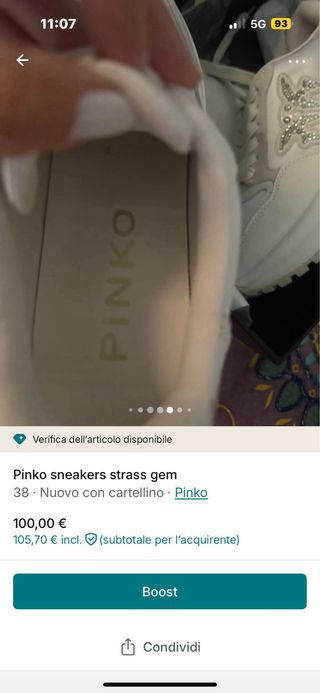 Pinko Sneakers Beige - Scarpe