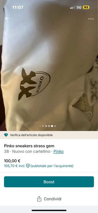 Pinko Sneakers Beige - Scarpe