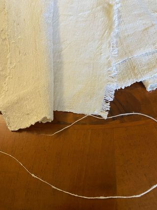 Tela grezza Canapa mt. 5,60 x 0,69 tessuta a mano