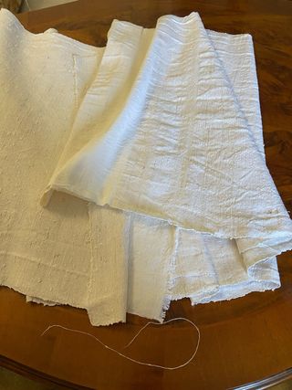 Tela grezza Canapa mt. 5,60 x 0,69 tessuta a mano