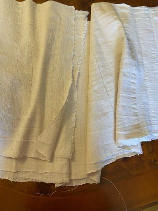 Tela grezza Canapa mt. 5,60 x 0,69 tessuta a mano