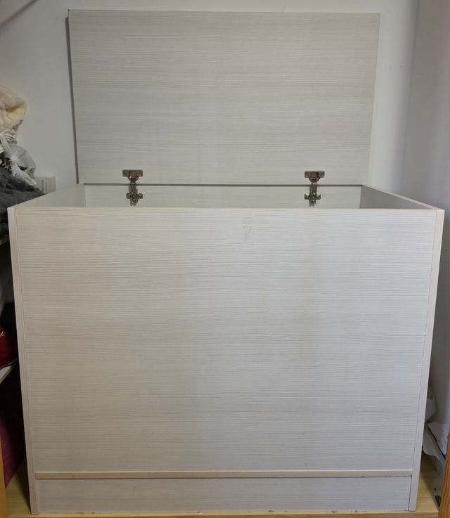 Arcón almacenaje blanco-beige