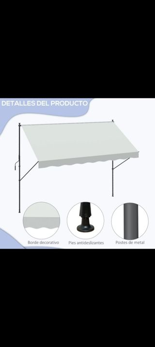 Toldo Retráctil Manual crema