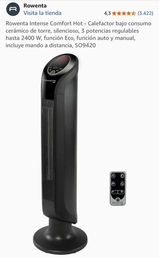 Rowenta SO9420 - Calefactor Torre