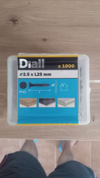 Tornillos color negro 3.5x25mm x1000 madera, yeso.