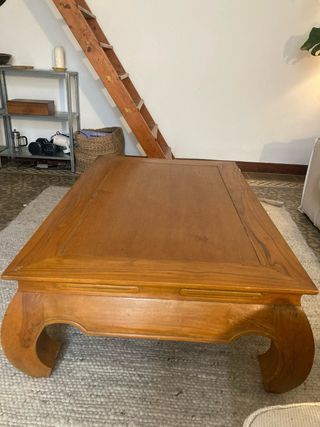 Mesa centro madera teca 120x75x36cm