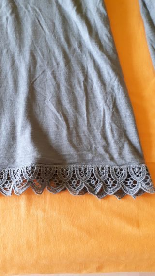 Camiseta gris manga larga - Talla M
