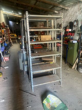 Estantería metálica gris - 6 estantes