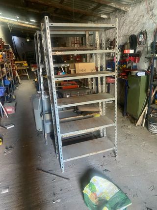 Estantería metálica gris - 6 estantes