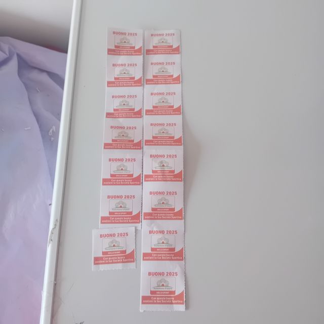 Buoni Sport 2025 - 120 pezzi