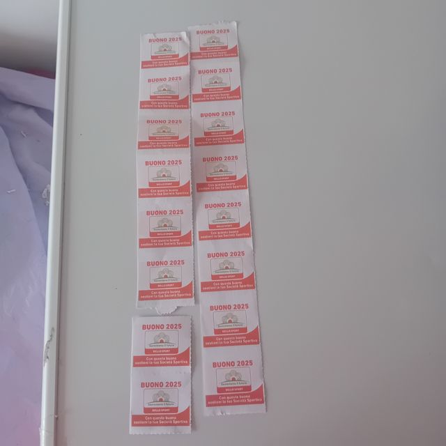 Buoni Sport 2025 - 120 pezzi
