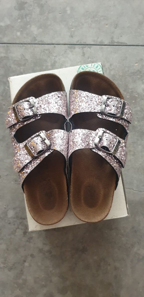 Sandali glitter rosa bimba Biochic 33