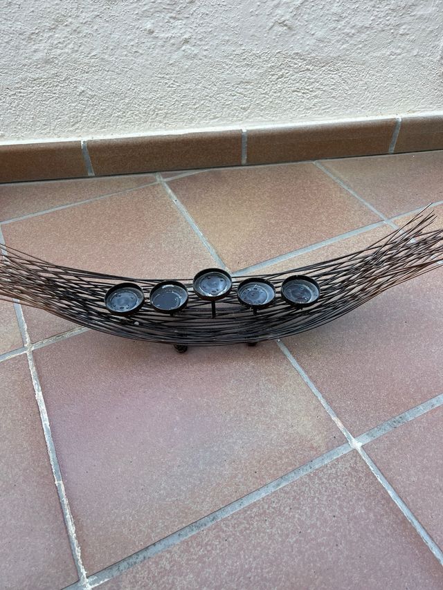 Candelero metal 5 velas