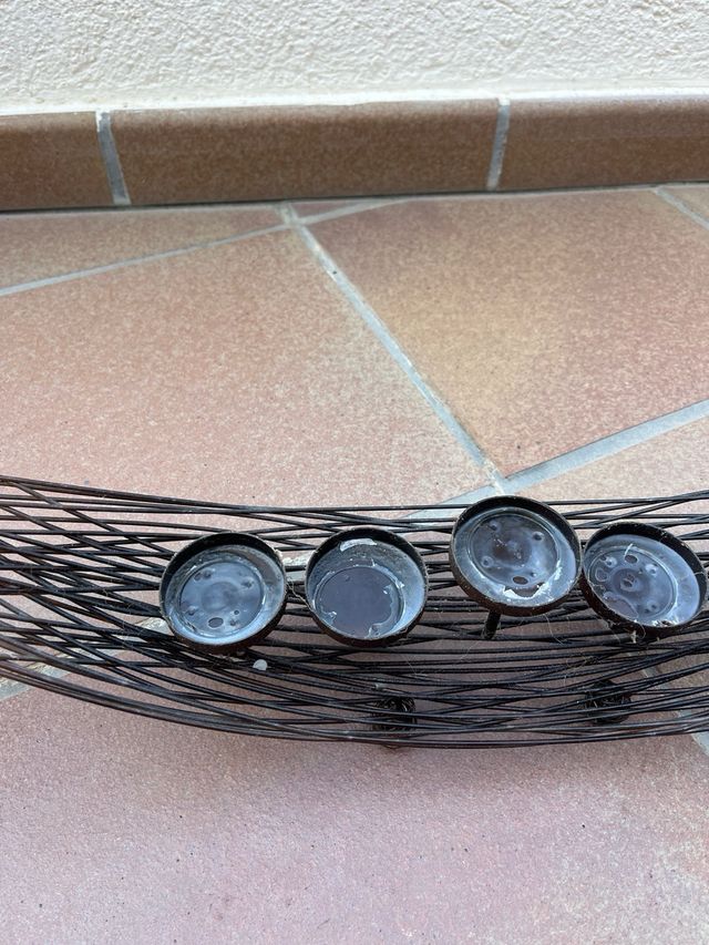 Candelero metal 5 velas