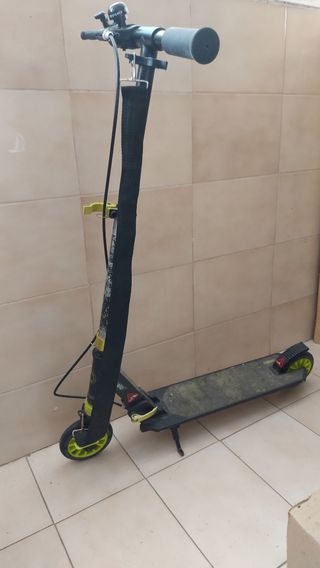 Patinete plegable niño, verde-negro