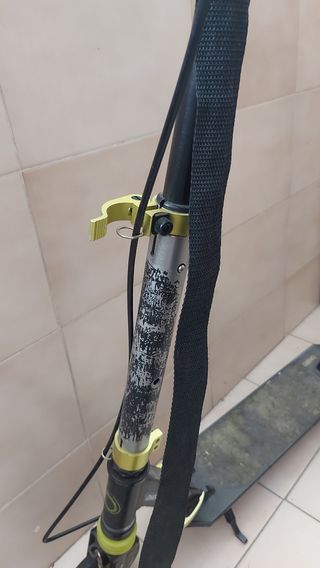 Patinete plegable niño, verde-negro
