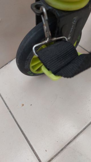 Patinete plegable niño, verde-negro