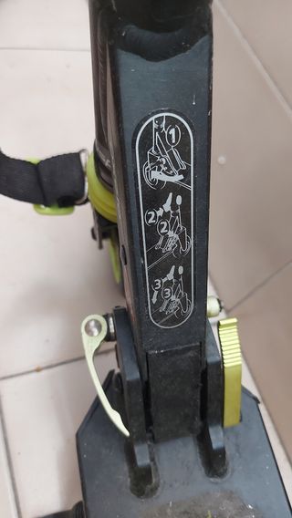 Patinete plegable niño, verde-negro