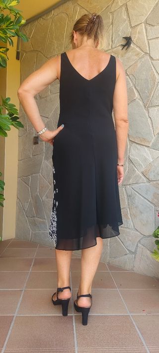 Vestido negro fiesta - brillo