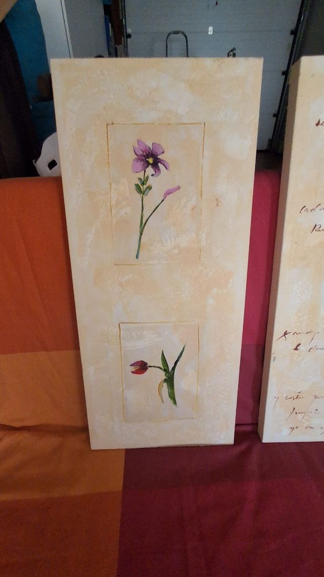 3 Cuadros decorativos - Flores