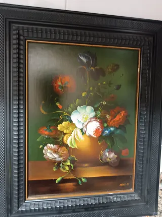 2 Cuadros Flores Antiguos