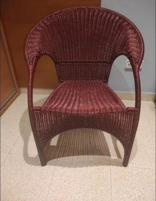 Silla mimbre granate - 65cm anchura máxima
