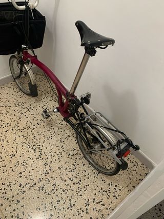 Brompton 3v morada plegable