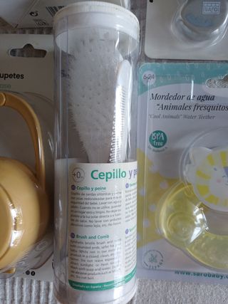 Lote BEBE de SARO termometro chupete peine