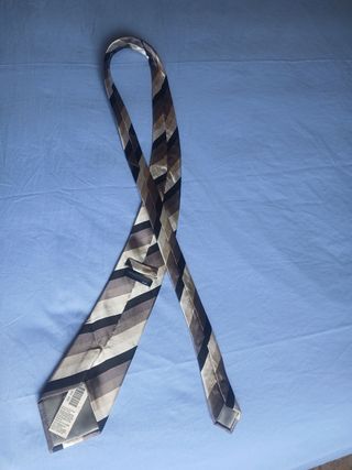 Corbata Zara marrón-beige