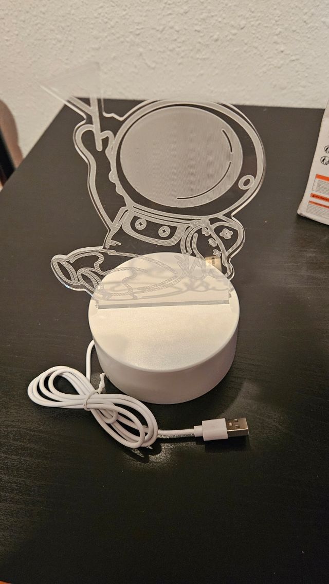 Lampara Astronauta 3D LED