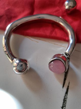 Pulsera rígida Uno de 50 | Plata rosa