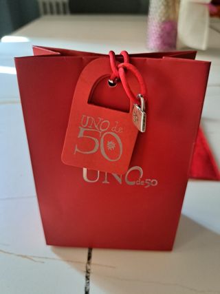 Pulsera rígida Uno de 50 | Plata rosa