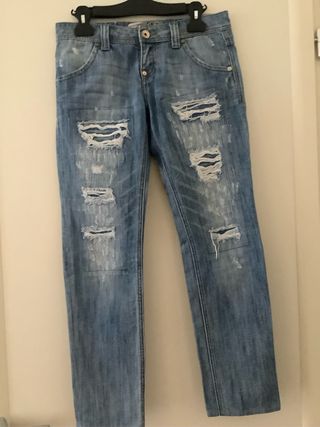 Jeans Gaudi strappati blu