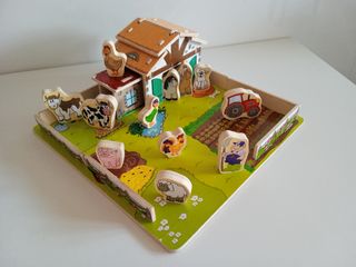 Granja de Madera con Animales