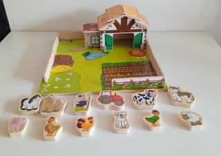 Granja de Madera con Animales