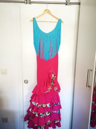 Vestido Flamenca Rosa y Turquesa
Talla 36/38