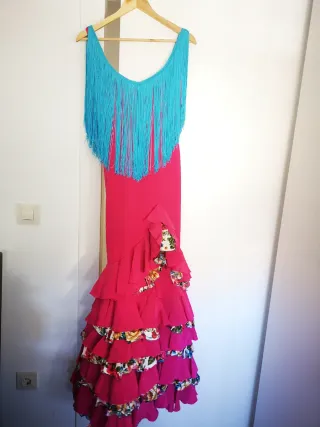 Vestido Flamenca Rosa y Turquesa
Talla 36/38