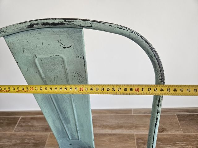 Silla vintage metal verde,  como nueva.