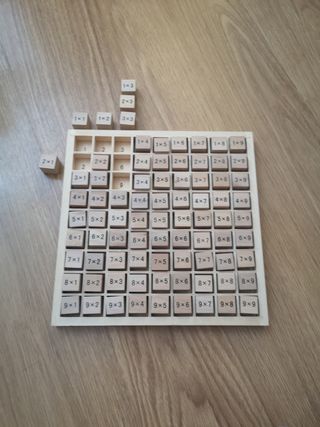 Tabla multiplicar madera