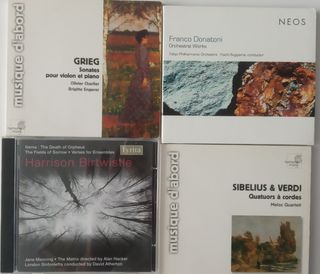 CDs Grieg, Birtwistle, Donatoni, Sibelius